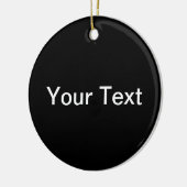 Moderne bewerkbare tekst | Zwart-wit Keramisch Ornament (Links)