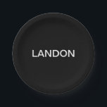 Moderne bewerkbare tekst | Zwart-wit Papieren Bordje<br><div class="desc">Bewerkbare minimalistische look,  bewerken zoals je wilt!</div>