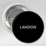 Moderne bewerkbare tekst | Zwart-wit Ronde Button 3,2 Cm<br><div class="desc">Bewerkbare minimalistische look,  bewerken zoals je wilt!</div>
