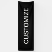 Moderne bewerkbare tekst | Zwart-wit Spandoek (Verticaal)