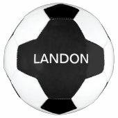 Moderne bewerkbare tekst | Zwart-wit Voetbal (Voorkant)