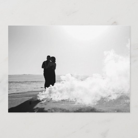 Moderne, bewerkbare tekstfoto save the date (Achterkant)