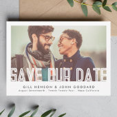 Moderne, bewerkbare tekstfoto save the date
