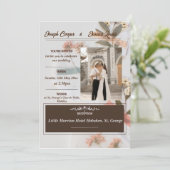 Moderne, bewerkbare trouwuitnodigingskaart kaart (Staand voorkant)