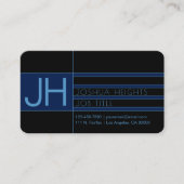 Moderne bewerkbare vormen en kleuren | Blauw en zw Visitekaartje (Voorkant)