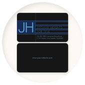 Moderne bewerkbare vormen en kleuren | Blauw en zw Visitekaartje