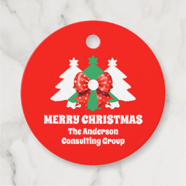 Moderne bewerkbare zakelijke kerstvakantie bedankjes labels