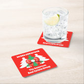 Moderne bewerkbare zakelijke kerstvakantie kartonnen onderzetters (Insitu)