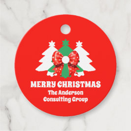 Moderne bewerkbare zakelijke Logo kerstvakantie Bedankjes Labels