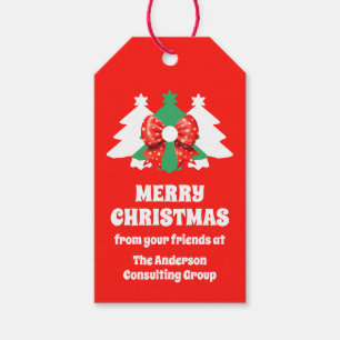 Moderne bewerkbare zakelijke Logo kerstvakantie Cadeaulabel