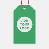 Moderne bewerkbare zakelijke Logo kerstvakantie Cadeaulabel (Achterkant)