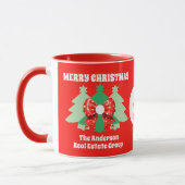 Moderne bewerkbare zakelijke Logo kerstvakantie Mok (Links)