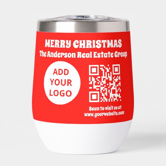 Moderne bewerkbare zakelijke Logo QR-code Kerstmis (Voorkant)
