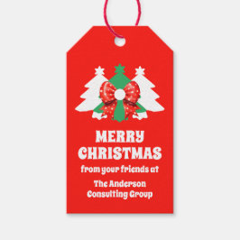 Moderne bewerkbare zakelijke Logo QR-code Kerstmis Cadeaulabel