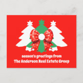 Moderne bewerkbare zakelijke Logo QR-code Kerstmis Feestdagenkaart (Voorkant)