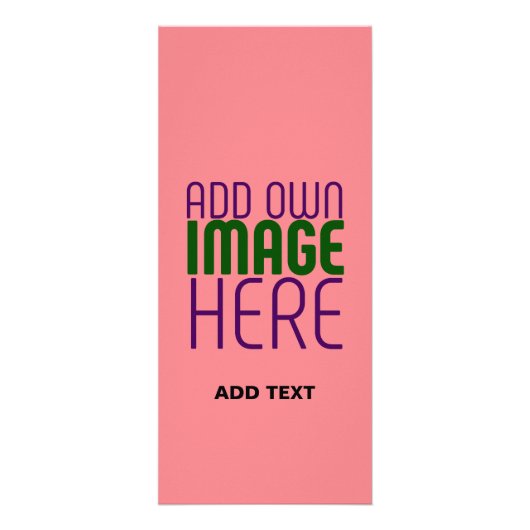 MODERNE BEWERKBARE ZALM ROZE AFBEELDING TEKST SJAB RECLAMEKAART (Voorkant)