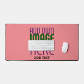 MODERNE BEWERKBARE ZALM ROZE AFBEELDING TEXT TEMPL BUREAUMAT (Keyboard & Muis)