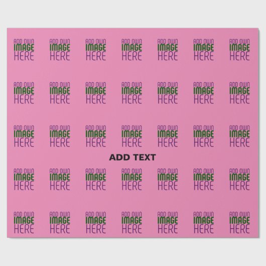 MODERNE BEWERKBARE ZOEKE ROZE AFBEELDING TEKST SJO CADEAUPAPIER (Vlak)