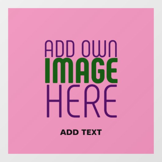 MODERNE BEWERKBARE ZOETE HELROZE AFBEELDING TEKST RAAMSTICKER (Vel)