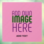 MODERNE BEWERKBARE ZOETE HELROZE AFBEELDING TEKST  RAAMSTICKER (Vel 3)