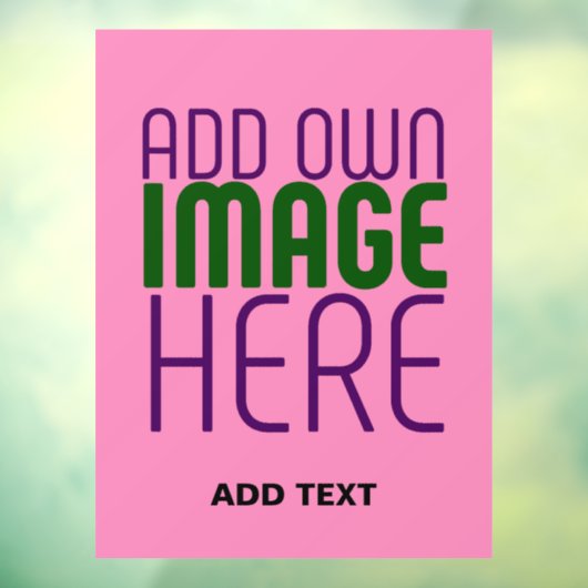 MODERNE BEWERKBARE ZOETE HELROZE AFBEELDING TEKST  RAAMSTICKER (Vel 3)