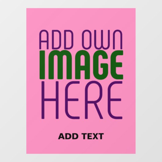 MODERNE BEWERKBARE ZOETE HELROZE AFBEELDING TEKST  RAAMSTICKER (Vel)