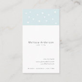 Moderne Bezem Lichtblauw Schoonmaakservice Maid Visitekaartje (Achterkant)