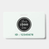 Moderne bezoekerspas ID-badge groen Badge (Achterkant)
