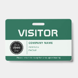 Moderne bezoekerspas ID-badge groen Badge