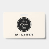 Moderne bezoekerspas ID-badge rood Badge (Achterkant)