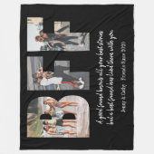 Moderne BFF Fotocollage Beste Vriend Besties Zwart Fleece Deken (Voorkant)