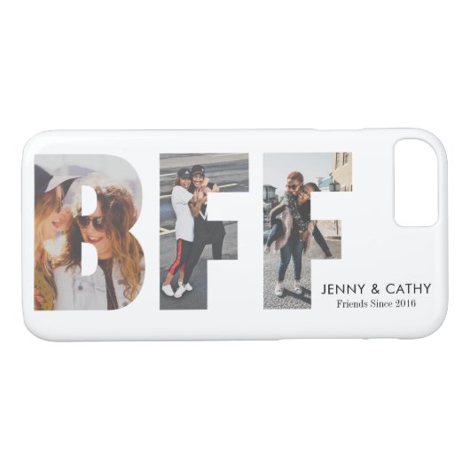 Moderne BFF Fotocollage Beste Vrienden Vriendschap Case-Mate iPhone Case (Achterkant (Horizontaal))