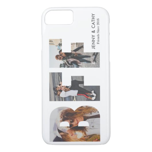 Moderne BFF Fotocollage Beste Vrienden Vriendschap Case-Mate iPhone Case (Achterkant)
