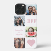 Moderne BFF roze foto aandenken iPhone Hoesje (Achterkant)