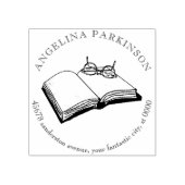 Moderne bibliotheek van het Adres van de Terugkeer Rubberstempel (Afrduk)