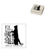 Moderne Bibliotheekkat, Boekplaat Rubberstempel (Gestempeld)