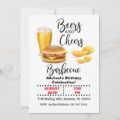 Moderne bier en kauwers barbecue Birthday Kaart (Voorkant)