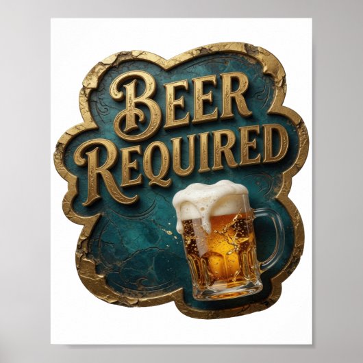 Moderne BIER VEREIST Poster (Voorkant)