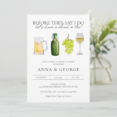 Moderne Bier Wijn Brouwerij Koppel Shower Kaart (Staand voorkant)