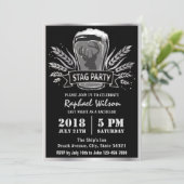 Moderne Biergerst Jonge Mannen Avond Uitnodigingsk Kaart (Staand voorkant)