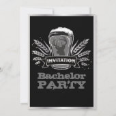 Moderne Biergerst Jonge Mannen Avond Uitnodigingsk Kaart (Achterkant)