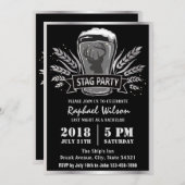 Moderne Biergerst Jonge Mannen Avond Uitnodigingsk Kaart (Voorkant / Achterkant)