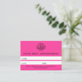 Moderne Bight Roze Professionele Eenvoudige Herinn Afsprakenkaartje (Staand voorkant)