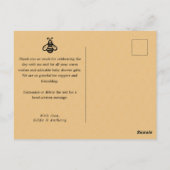 Moderne Bij Baby Shower Bedankje Briefkaart (Achterkant)