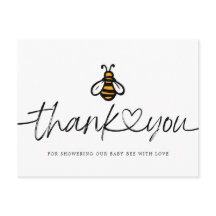 Moderne Bij Baby Shower Bedankje