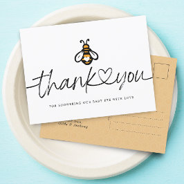 Moderne Bij Baby Shower Bedankkaart Briefkaart