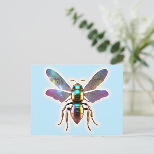 Moderne bij briefkaart (Staand voorkant)