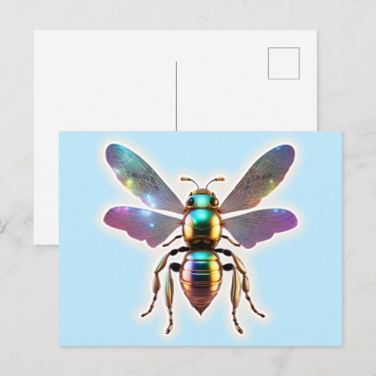 Moderne bij briefkaart (Voorkant / Achterkant)