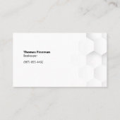 Moderne bij en honingraat Watermerk White Visitekaartje (Achterkant)