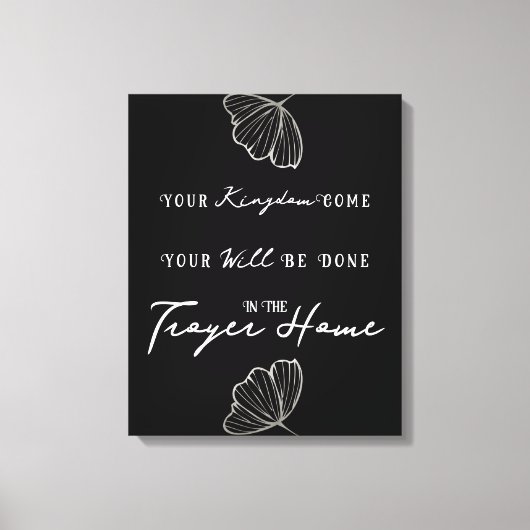 Moderne Bijbelprijsopgave geprezen persoonlijke fa Canvas Afdruk (Voorkant)